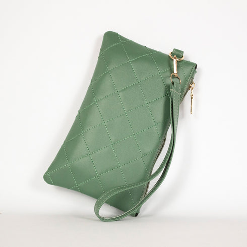 Rhombus Embroidery Accessories Pouch